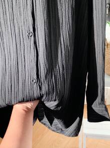 Comfortcana Camisa de hombros caídos con botón