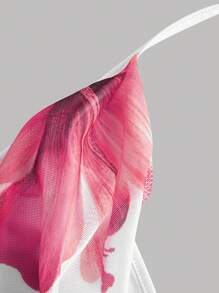 Firerie Top attillato da donna taglie forti con stampa floreale, scollo arricciato e schiena scoperta, elegante e confortevole, adatto allo stile vacanziero
