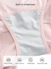 GLOWMODE Quần chạy bộ cạp cao, lưng vừa, siêu nhẹ, khô nhanh VitalSwift 4" có dây rút, có túi đựng đồ lót chống mùi tích hợp, tập luyện chạy bộ cường độ cao - Hồng - Xem 4