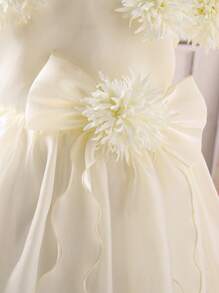 SHEIN Young Girl Casual Solid Color Simple Everyday Dress - Multicolor - View 3