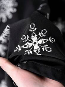 Rusticease 女士休闲度假刺绣复古印花裙，春夏' - 彩色 - 查看 6