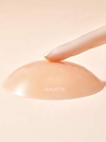 LUVLETTE Plus Reusable Sticky Self-Adhesive Breathable Perforated No-Show Silicone Nipple Covers-With Free Nipple Pasties-Ready-To-Go Travel Essentials Nipple Cover