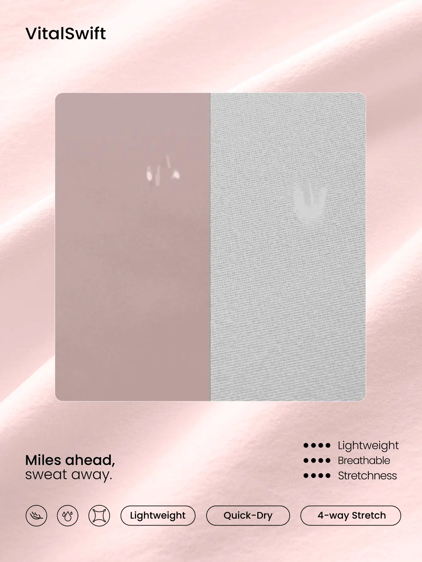 GLOWMODE Quần chạy bộ phản quang VitalSwift siêu nhẹ thấm mồ hôi cạp vừa có thể điều chỉnh dây rút kèm quần lót chống mùi tích hợp Túi khóa kéo phía sau Bài tập luyện chạy bộ cường độ cao - Hồng - Xem 6