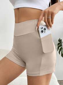 SHEIN EZwear 女士休闲短款透明紧身裤