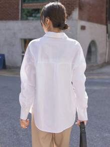 DAZY Women's Long Sleeve Shirt,Back To School Clothes,Fall Women Clothes - White - View 6