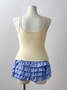 Sunspun Backless Bow-Knot Crop Tank Top For Women, Slim Fit, Cute Ballerina Style, Plus Size, Summer