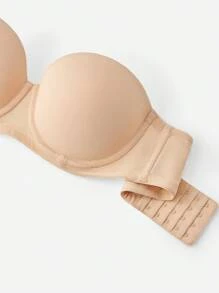 LUVLETTE Woman Lingerie Nude Breathable Strapless No-Show Seamless Push-Up Underwire T-Shirt Lingerie As Outerwear Basic Half Bra