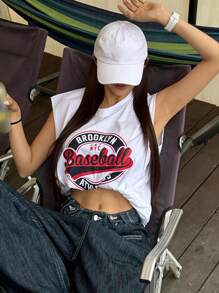 DAZY Women's Round Neck Printed T-Shirt,Graphic Tees - White - View 4