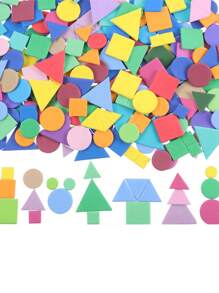 500 piezas Geometría DIY Pegatinas de espuma autoadhesivas, para fiestas y manualidades, arte y artesanía, manualidades DIY