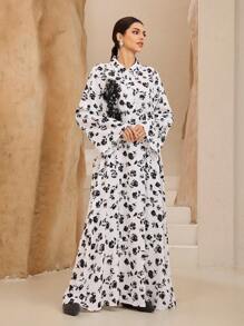 Graceveil Women Arabian Style Minimalist Fashion Casual Everyday Dress