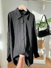 Comfortcana Camisa de hombros caídos con botón