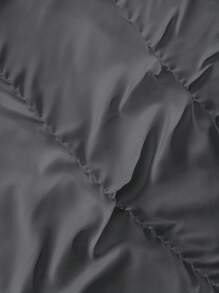 RueChic Men Allover Printed Lining Regular Hooded Padded Coat - Dark Grey - View 3