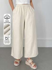 FRIFUL Pantalones vaqueros de unicolor de estilo simple para el uso diario de mujeres