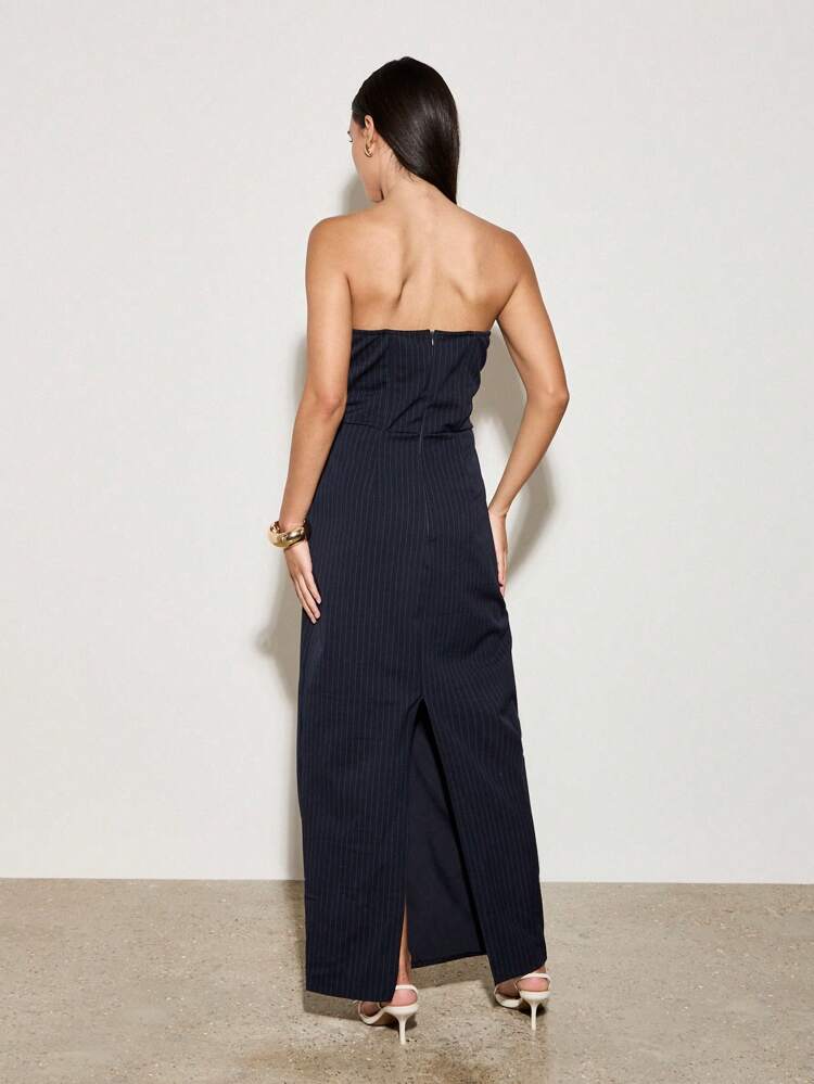 Strapless Column Long Dress Sweetheart Neckline