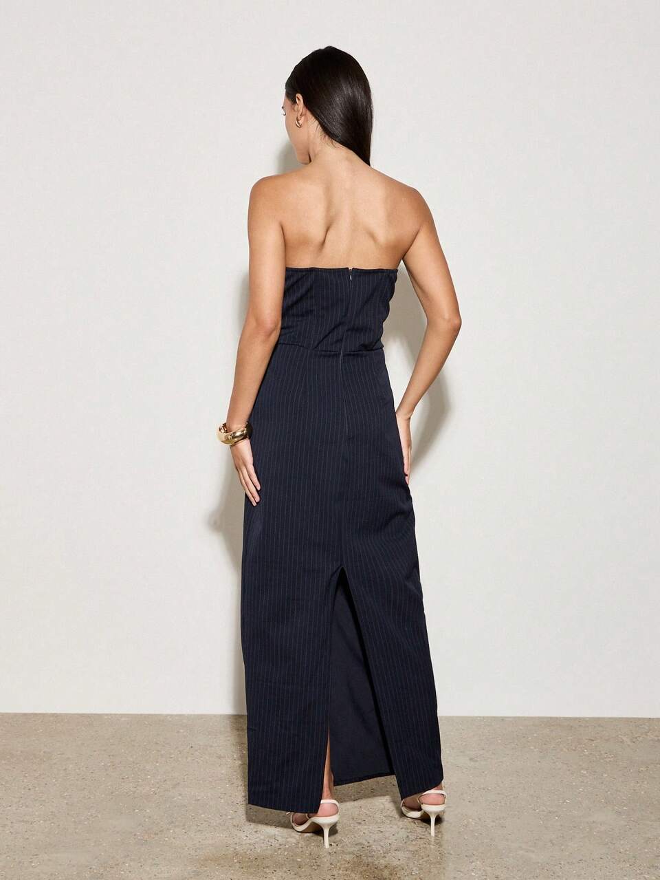 AiiRZ Strapless Column Long Dress Sweetheart Neckline