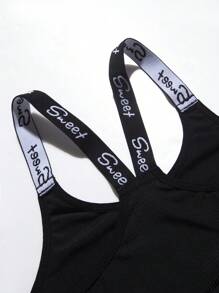 EasyFave Set de 2 sujetadores elásticos con diseño minimalista y letra para niñas preadolescentes