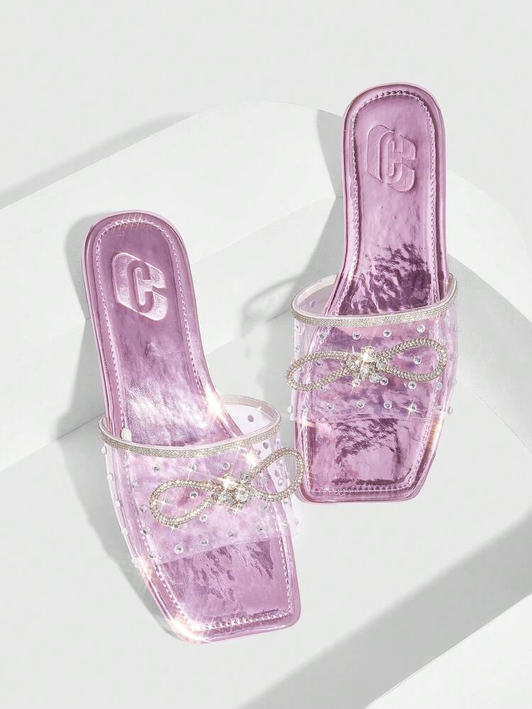 CUCCOO SZL Women's Red Fashion Metal Buckle Flat Sandals