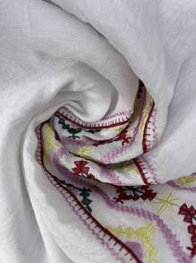 Breezaya Plus Size Embroidery Twist Decor Camisole - Blue - View 7