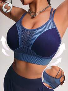 Innovista Sutien sport fără cusături pentru femei, îmbrăcăminte sport, fără cusături, cu elastic ridicat și susținere, top de sală. Plasă respirabilă și croială uscată, cu imprimeu dinamic. Ținute de antrenament îndrăznețe și unice, maieu, trening pentru fitness, ciclism, alergare, cardio, forță, greutăți, pilates, box, activități în aer liber, drumeții, camping, traseu, yoga, saltea, volei, alpinism, festivaluri de muzică, petreceri, sport electric, strat de bază, albastru, Y2K, echipament de toamnă, ținute de toamnă pentru femei, albastru deschis cool