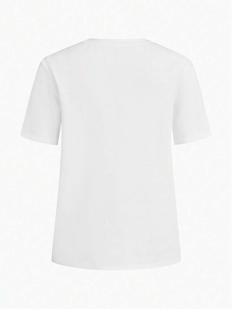 MOTF STUDIO SEQUIN HEART PATTERN SHORT SLEEVE T-SHIRT,VALENTINE'S DAY,SPRING/SUMMER