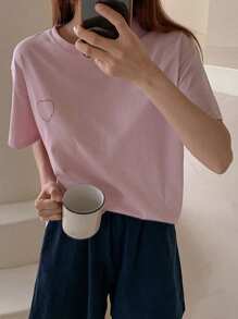 DAZY Women's Round Neck Letter Printed T-Shirt, WELCOME TO HAPPY Summer,Graphic Tees,Back To School Clothes