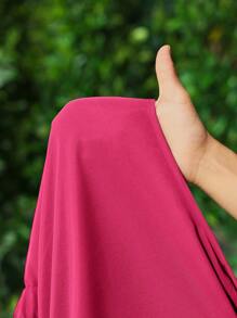 Slaydiva New Casual Resort Round Neck & V-Neck Ruffle Trim Elasticated Waist Bow Decor Multi-Layered Flare Hem A-Line Mini Dress, Green, Plus Size - M