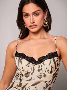 Silquee Họa tiết động vật trong suốt gợi cảm dành cho nữ, họa tiết động vật vẽ bằng mực, váy maxi ren tương phản, phù hợp mặc hàng ngày, mặc đi nghỉ, hẹn hò lãng mạn, kỳ nghỉ xuân, kỳ nghỉ bãi biển, áo choàng bikini, tiệc bikini, đi chơi đêm, tụ tập bạn gái, tiệc bãi biển, tiệc hồ bơi, trang phục ngày lễ, tiệc thiên nhiên, nghỉ dưỡng trong cabin - Nhiều màu - Xem 6