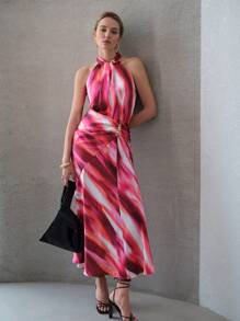 MOTF PREMIUM BIAS CUT RUCHED SKIRT - Multicolor - View 3