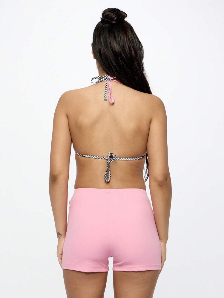 SUMWON WOMEN Kurze Radlerhosen mit hohem Bund, Athletisches Workout, Lauf-Kompressionsshorts, feuchtigkeitsableitend, Trainings-Sporthosen, Fitness-Aktivkleidung