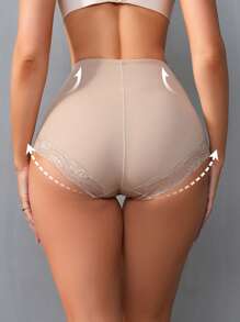 1 pieza Calzones moldeadores de unicolor para control del abdomen de mujer
