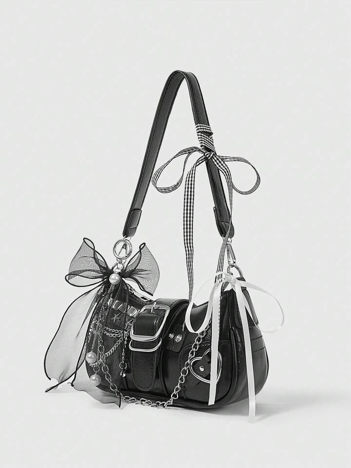 Our Kawaii Gothic Cute College Street Y2k Style Women Shoulder Bag