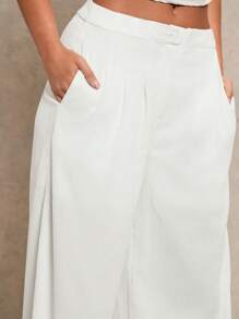 Glamine Women's Casual & Commuting Solid Color Wide Leg Pants,Summer Outfits For Women Fall Cloth For Women