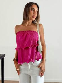 Firerie 褶邊褶皺抹胸上衣