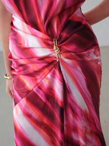 MOTF PREMIUM BIAS CUT RUCHED SKIRT - Multicolor - View 2