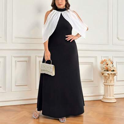 Plus Size Women Off Shoulder Dress