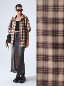 LYSMO 女士短袖衬衫，休闲时尚，适合日常穿着