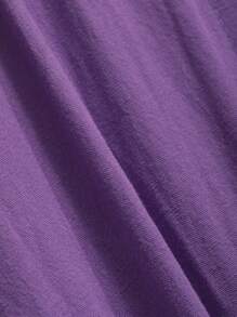 FRIFUL Women's Fashionable Loose Fit Solid Color Stand Collar Shirt, All Match,Fall Clothes - Purple - View 9