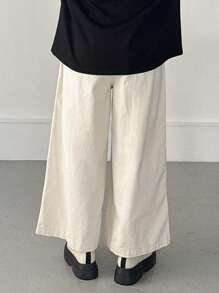FRIFUL Pantalones vaqueros de unicolor de estilo simple para el uso diario de mujeres