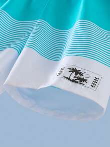 SHEIN Bộ 3 quần bơi dệt thoi rộng rãi nhiều màu trơn cho trẻ em/trẻ vị thành niên, quần đi biển, thích hợp mặc khi đi làm, đi học, mặc thường ngày, đi nghỉ, thể thao, xuân/hè - Nhiều màu - Xem 4