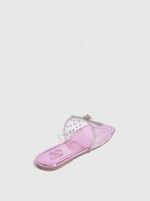 CUCCOO SZL Women's Red Fashion Metal Buckle Flat Sandals - Pink - View 3