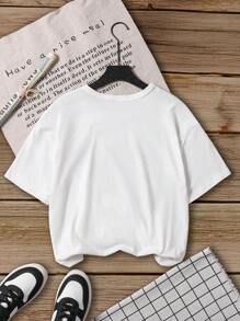 Tween Girl' Happy Easter Striped, Leopard, Ditsy Floral & Rabbit Print Crew Neck Short Sleeve White Cute T-Shirt