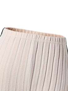 Lunivi Conjunto de 2 piezas de top sin mangas y pantalones acampanados de estilo coreano para niñas de tallas grandes
