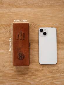 42 件复古木制字母和数字装饰印章套装，适用于剪贴簿和日记本，单盒装木塑复合材料