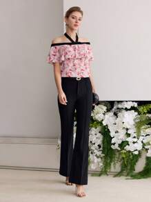 MOTF PREMIUM FLORAL PRINT RUFFLE BLOUSE - Multicolor - View 6