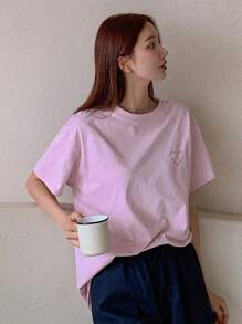 DAZY Women's Round Neck Letter Printed T-Shirt, WELCOME TO HAPPY Summer,Graphic Tees,Back To School Clothes