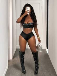 BamGleam Women Shorts - Black - View 3