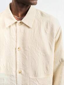 Maija Men's Casual Solid Color Textured Dual Pocket Jacket