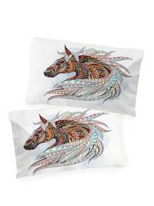 复古马匹印花床上用品套件