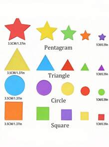 500 piezas Geometría DIY Pegatinas de espuma autoadhesivas, para fiestas y manualidades, arte y artesanía, manualidades DIY