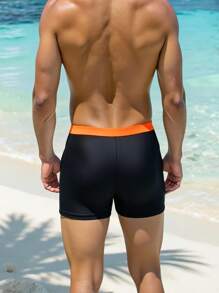 Manfinity VDAYZ Men's Simple Fashion Beach Swimming Trunks, Suitable For Summer Beach Vacation,Hawaiian - Multicolor - View 2